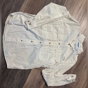 Magellan Outdoors Men's White Long Sleeve Button Down Shirt M